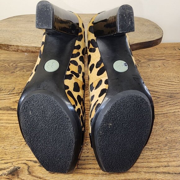 Naturalizer Faux Leopard Hair Black Bow Comfort Heels-Size 8.5 - Picture 6 of 10